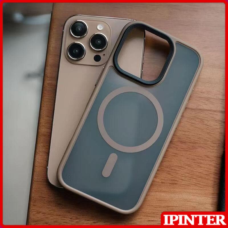 Luxo Fosco Magnético Para Magsafe Translucidez Caso De Sensação De Pele iPhone 16 15 14 13 12 11 Pro Max