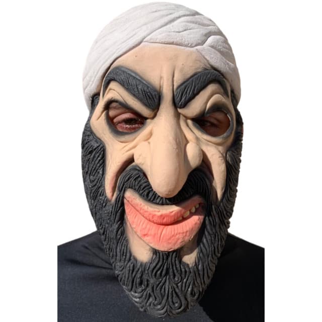 Máscara Terrorista Osama Bin Laden Halloween Carnaval Fantasia Teatro Terror Assustador Dia das Bruxas Zumbi Cosplay
