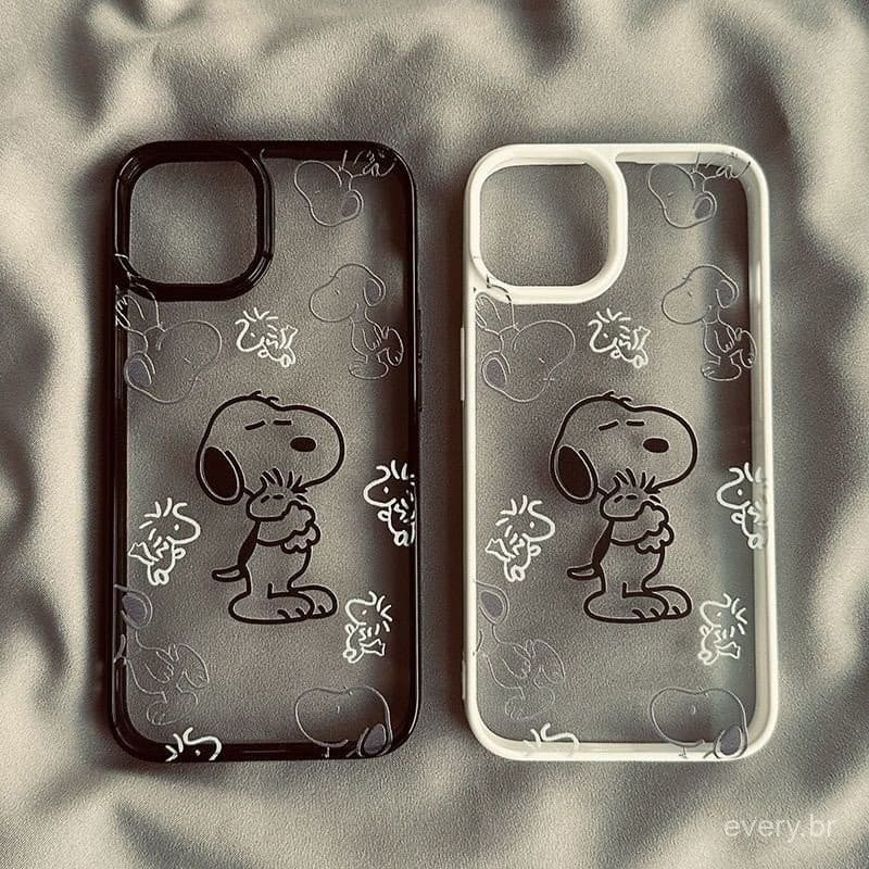 Linha Snoopy QYJS Capas de telefone para IPhone 15 14 13 ProMax 11 12 16 PRO 7 8 plus 14 15 PLUS X XR XSMAX SE Capa de p
