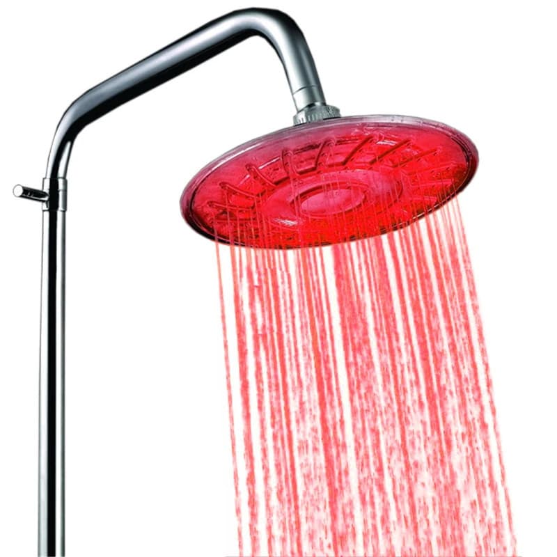 Ducha De Chuveiro Com Led Sensor Temperatura Cor Automática Sensor De Temperatura 20 Cm