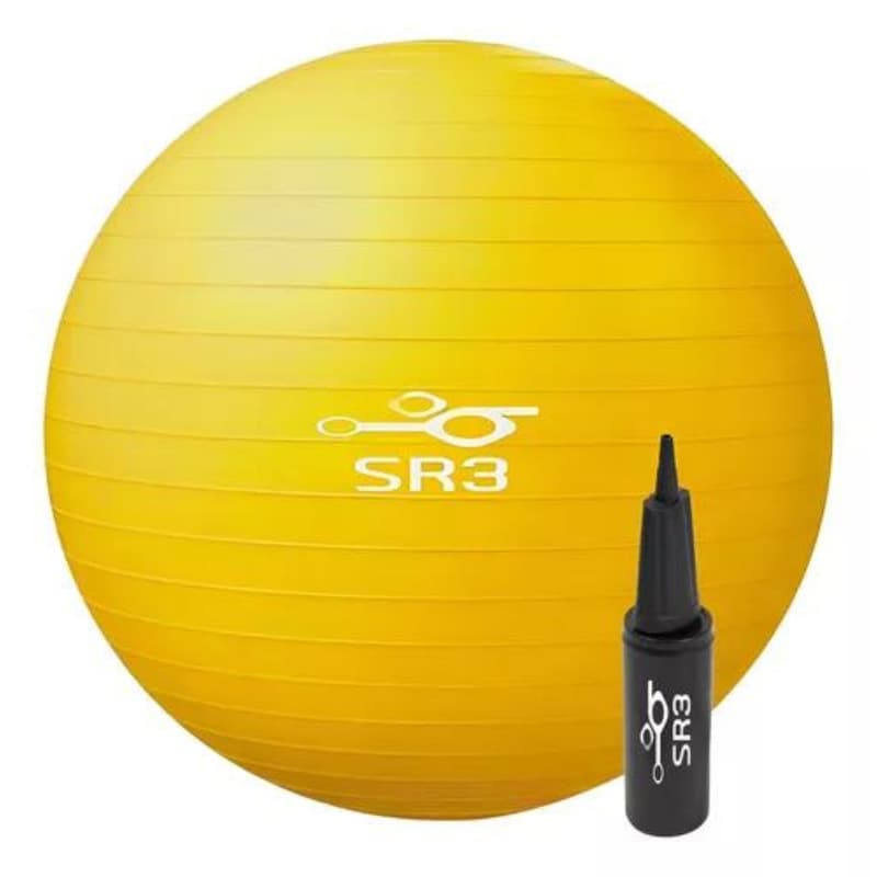 Bola de Pilates 55cm – Com Bomba – Antiestouro – Suporta até 180kg – Ginástica – Yoga Fitness
