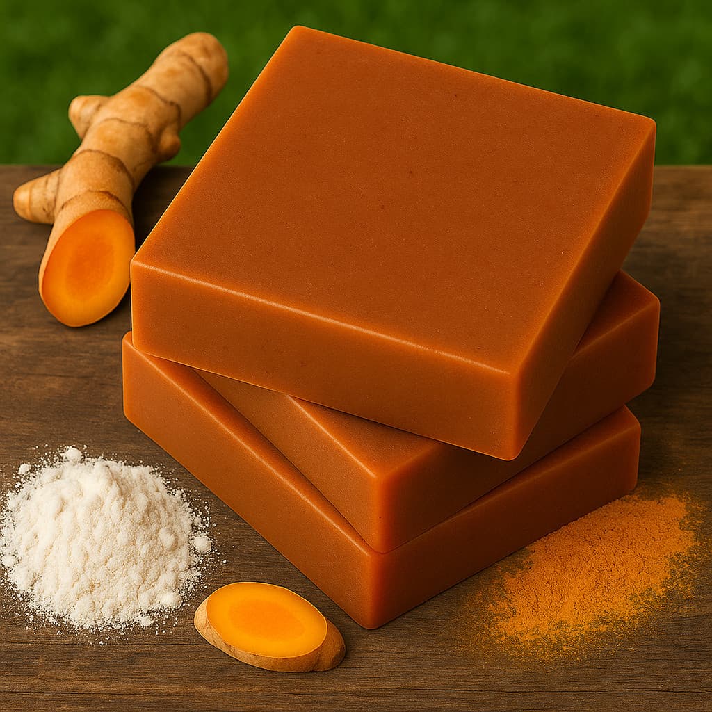 Sabonete Artesanal de Açafrão Tira Manchas Rugas Depilação Natural Anti Foliculite