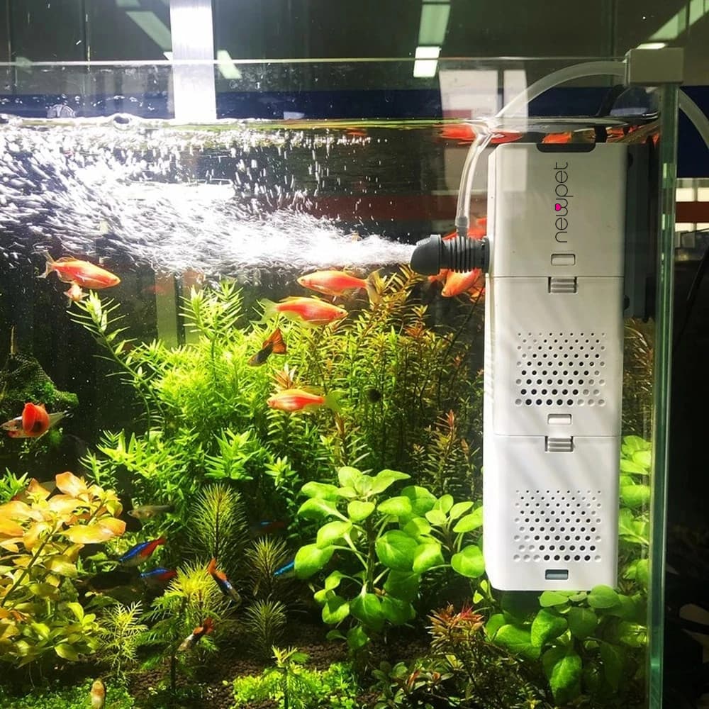 Filtro UV Com Bomba Filtro Interno Submerso Aquario Newpet  Original Função 4 em 1