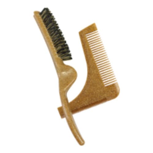 Kit De Barbeiro Escova Barba Bigode Pente Régua Modelador //marylu