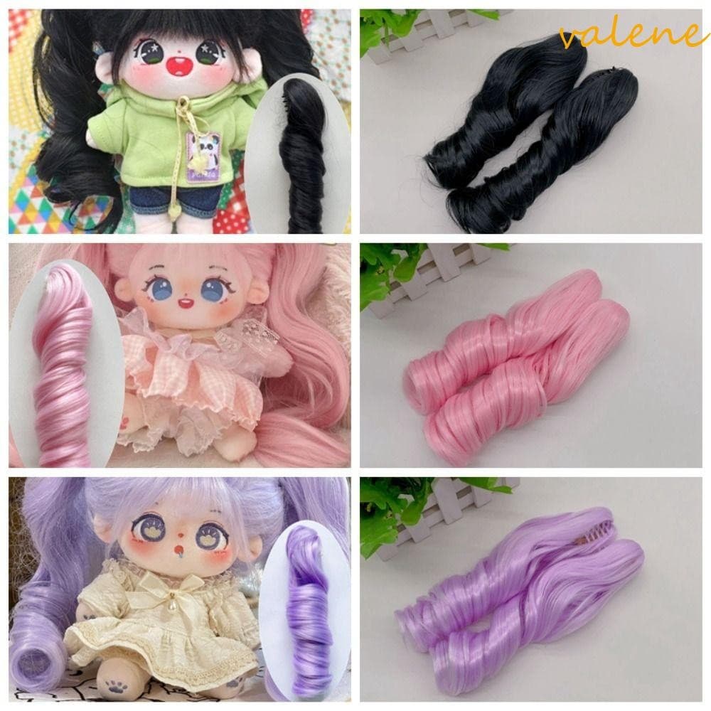 VALENE BJD SD Boneca Cabelo , Fixação De Fibra Química De Algodão Peruca , DIY