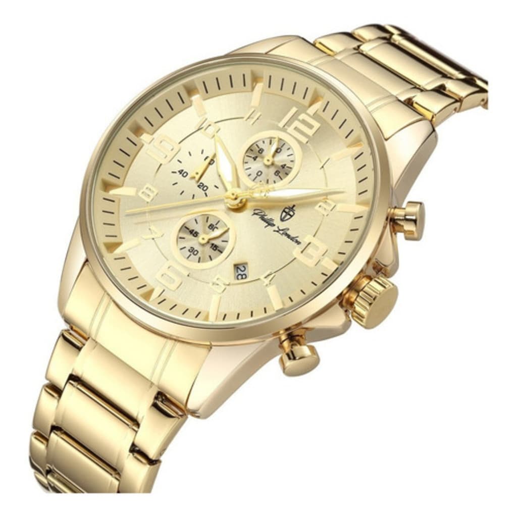 Relógio Masculino Phillip London Gold Chelsea 50m