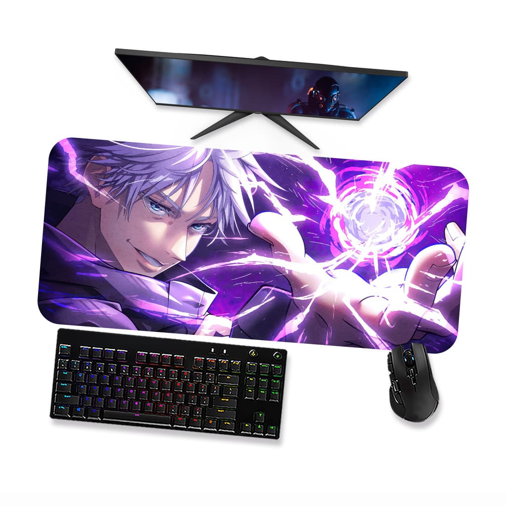 Mousepad Jujutsu Kaisen Anime Satoru Gojo 6 Speed Costurado Mousepad Grande 90x40 70x30 80x40 60x40 45x40