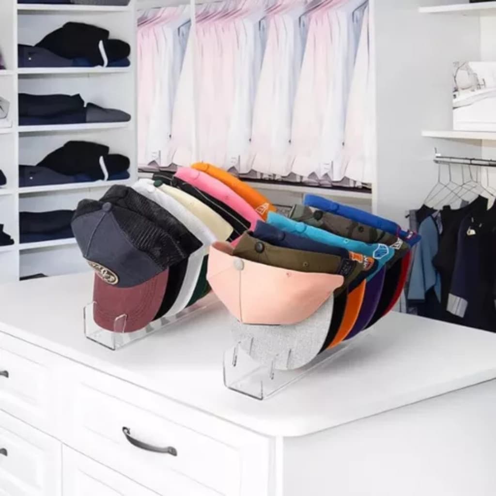 Suporte Organizador Expositor Slim para Bonés em Acrílico 3mm