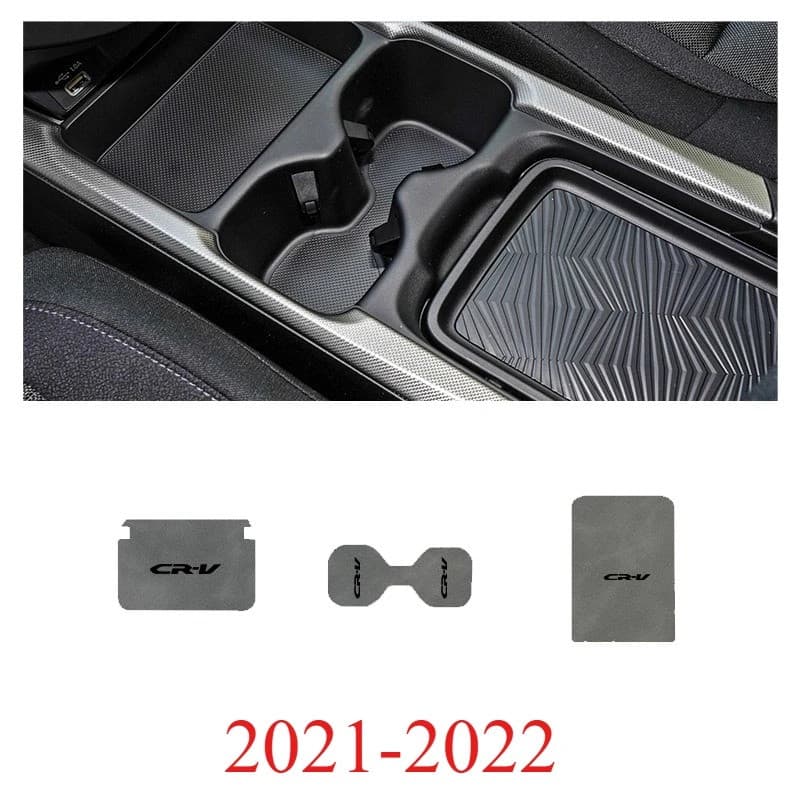 ​ Para Honda CR-V 2021-2024 Suporte De Copo Cortado A Laser Esteiras Couro Do Plutônio TPE Antiderrapante Conjunto Compl