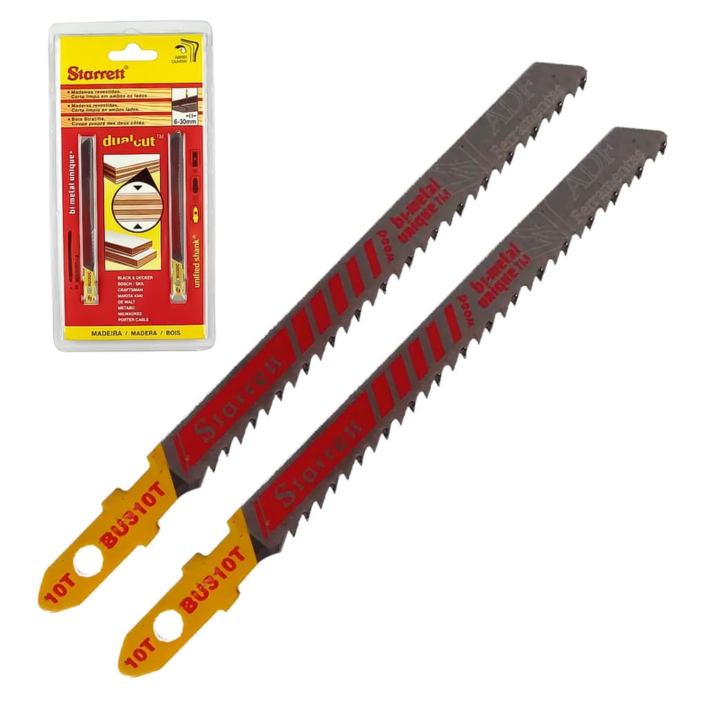 Lâmina Serra Tico-Tico Madeira MDF 75mm 19D Starrett BU3DC-2 STARRET Corte Profissional Fácil
