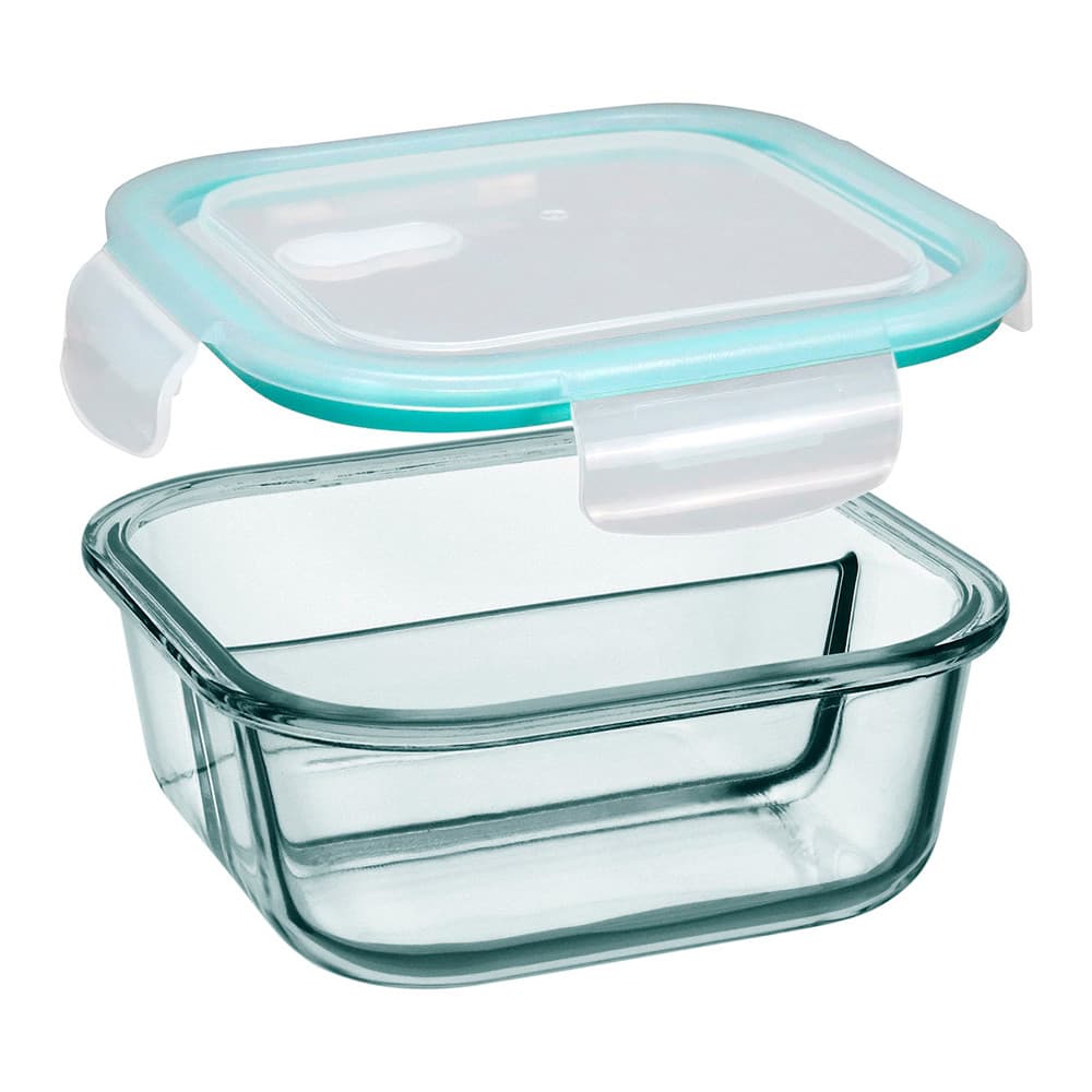 Pote Hermético Grande Vidro 800ml 1 Divisória Home&Co Marmita Transparente Tampa Vedada