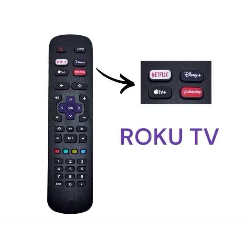 Controle Remoto Compatível Tv Philco / Aoc Roku Smart Tg