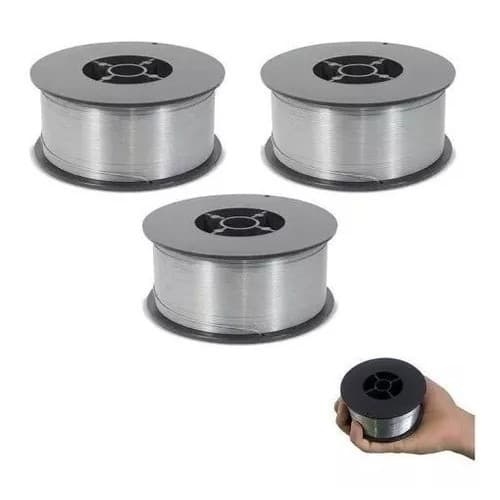 KIT 3 UNIDADES ARAME SOLDA MIG SEM GAS E71T- 0,8 M