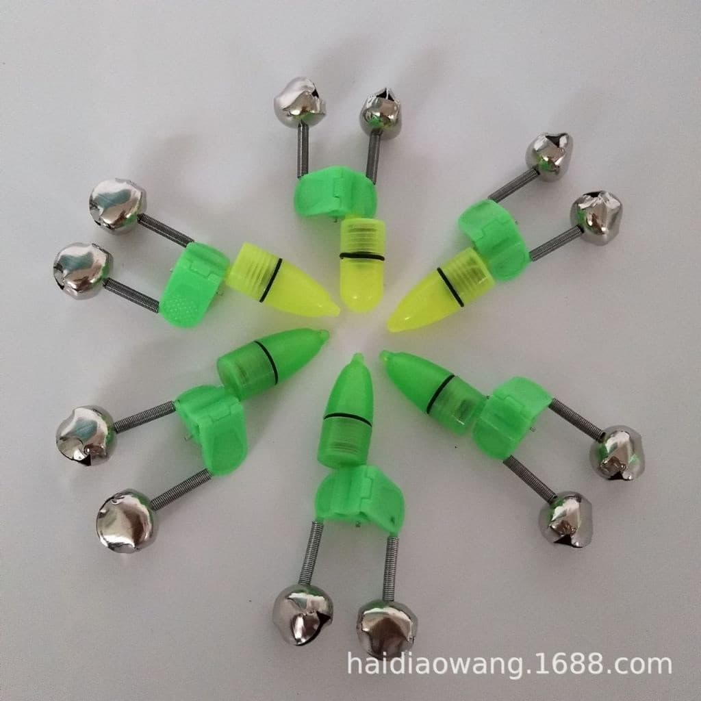 Kit 5 Sino De Pesca C/ Led Alerta Fisgada Pega Peixe Alerta Pesca Noturna Equipamentos De Pesca