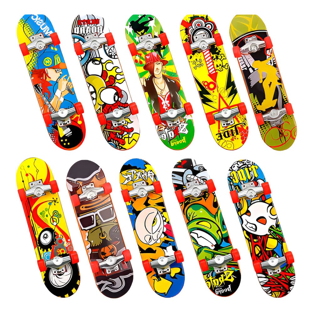 Fingerboard De Plástico Truck Em Metal E Acessórios 2 Und
