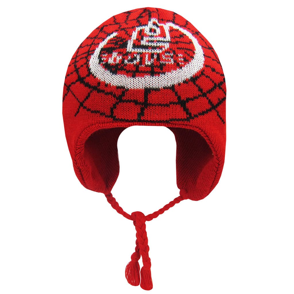 Touca Bebê Masculina Vermelha Aranha com Proteção de Orelha