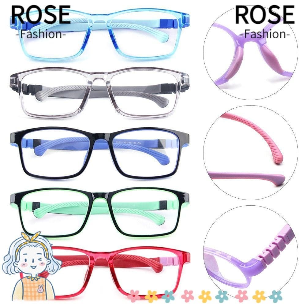ROSEGOODS Crianças Óculos Meninos Meninas Aulas Online Portáteis Armação Ultra Leve