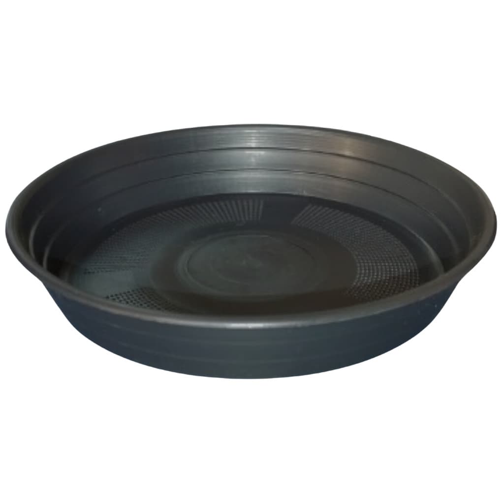 Prato Plástico 17 Cm Preto Redondo Vaso Planta 13 Cm Fundo