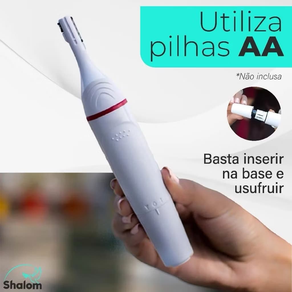 Aparador Depilador Feminino 5 em 1 Recarregável USB Sobrancelha Rosto Nariz Região Íntima Removedor de Pelos Portátil