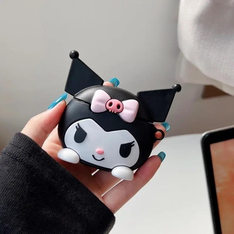 Capa De Silicone Kuromi De Desenho Animado 3D Compatível Com AirPods 4 (2024) Fone De Ouvido Fofa Para Pro 2nd 3 1 2 Cai