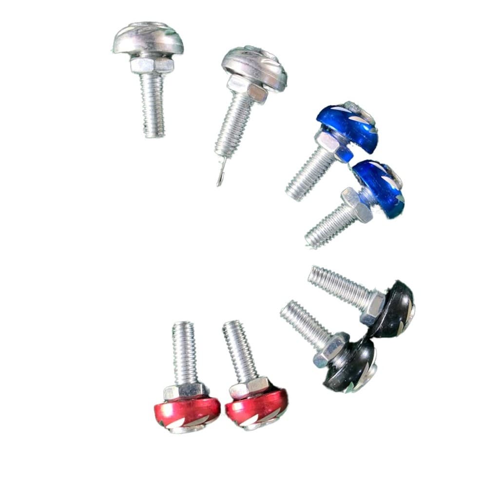 1 Par parafuso decorado de placas de moto Universal colorido