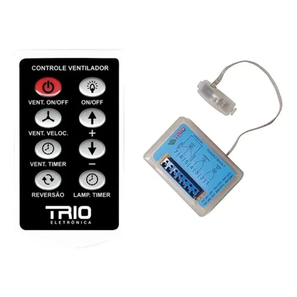 Controle Remoto Trio para Ventilador  de Teto e Lâmpada