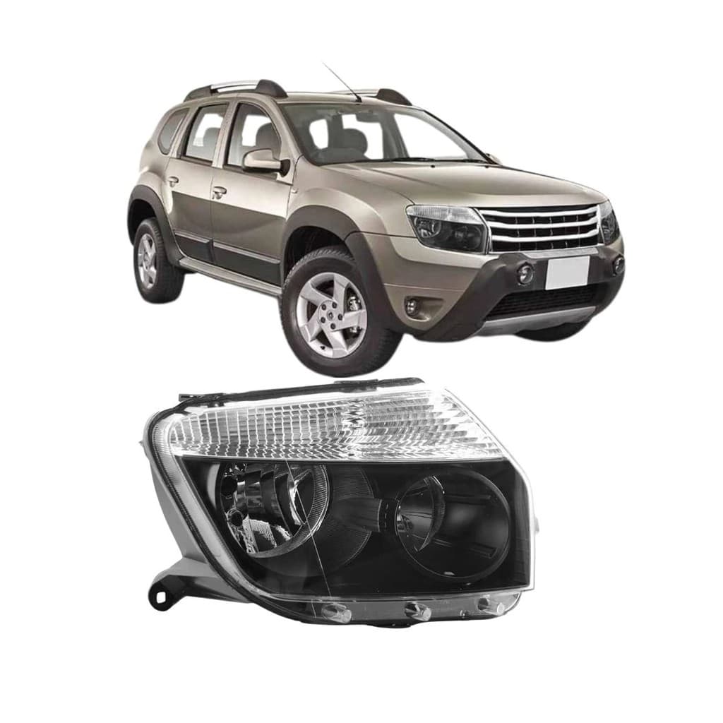 Farol Renault Duster 2010 a 2014 Fume Direito