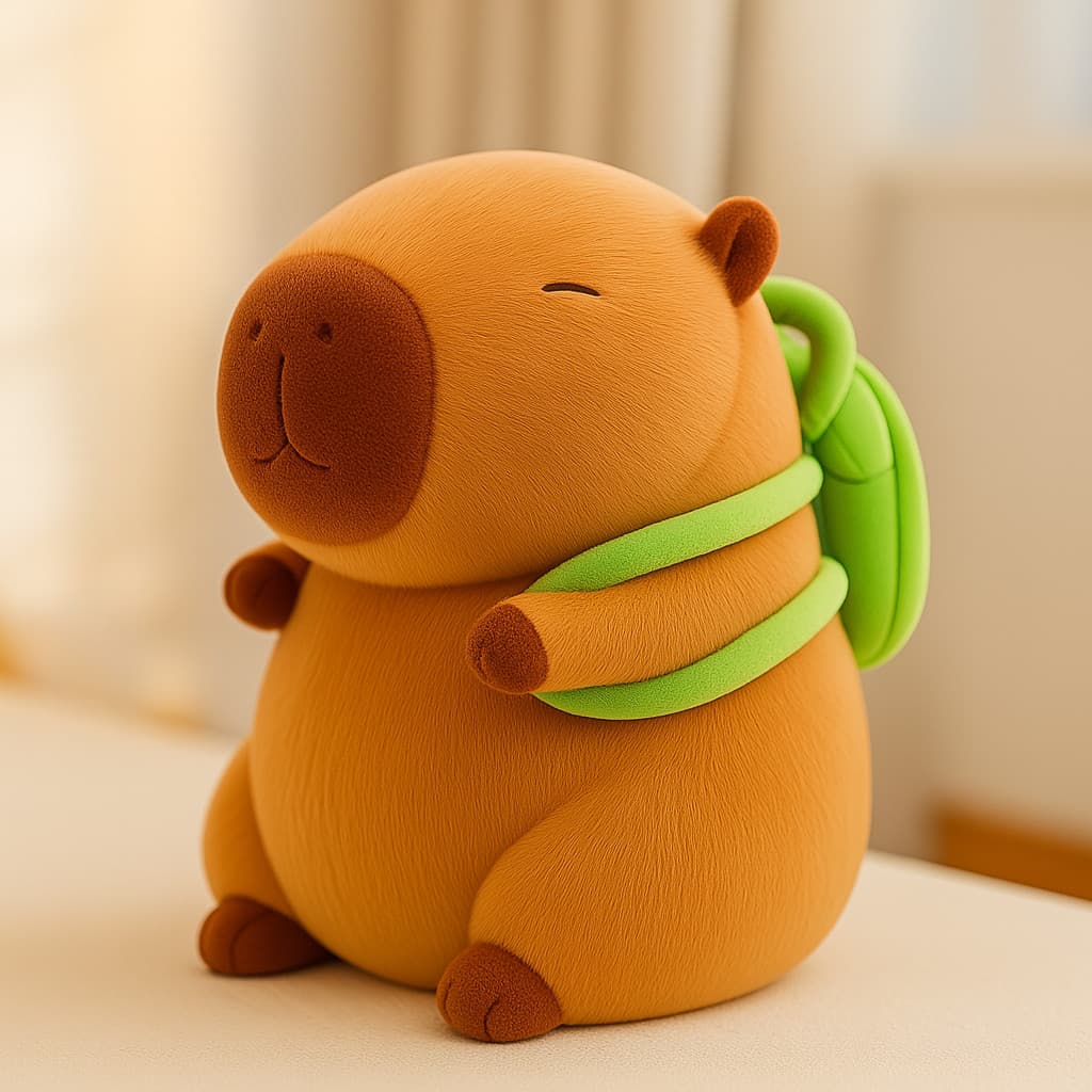 Brinquedo de Pelúcia Capivara Animal Boneca 23cm Engraçada Fofo Exclusivo Macio para Presentes