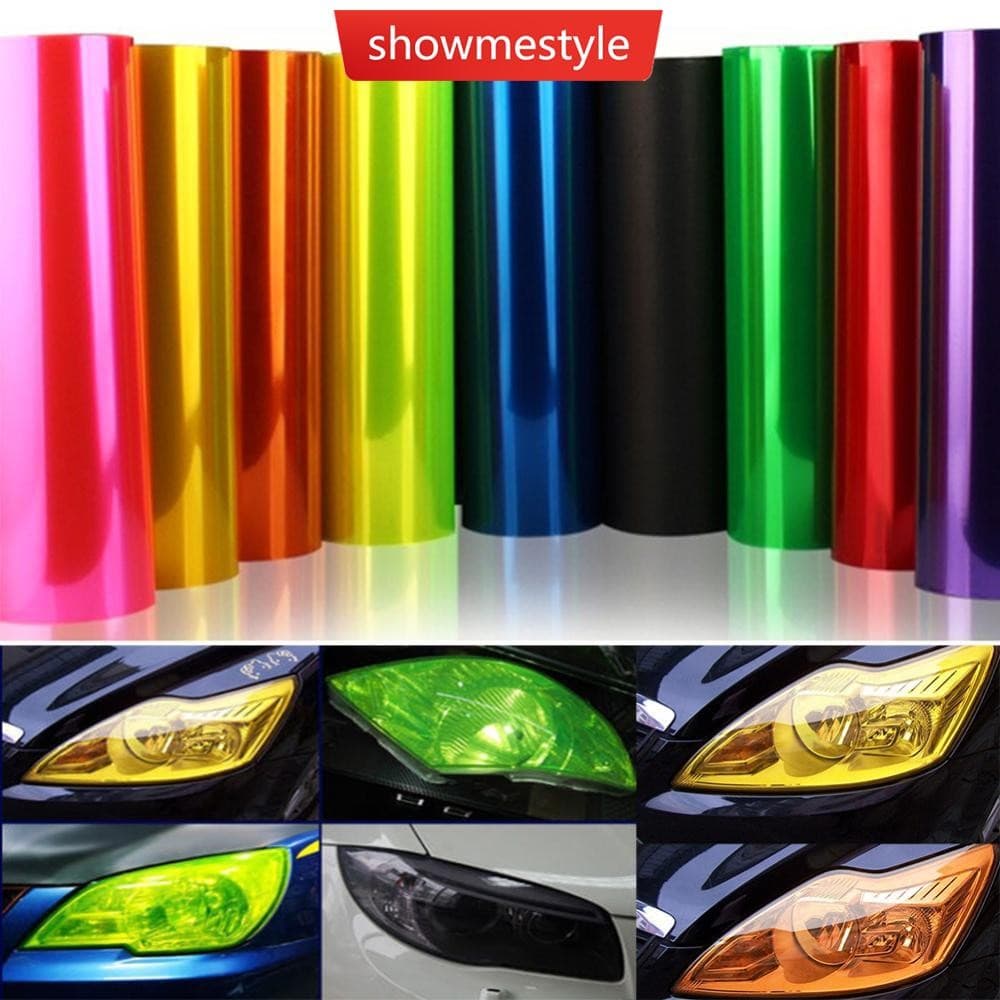 SMS 30 * 60cm/30x100cm Adesivo Para Farol De Carro Filme Colorido Lanterna Traseira De Vinil Luz De Neblina F3Y2