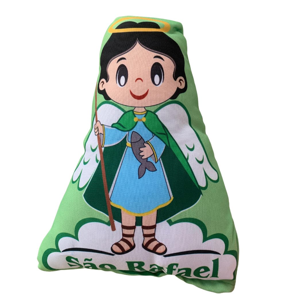 Almofada Naninha São Rafael Arcanjo Anjo Protetor Infantil