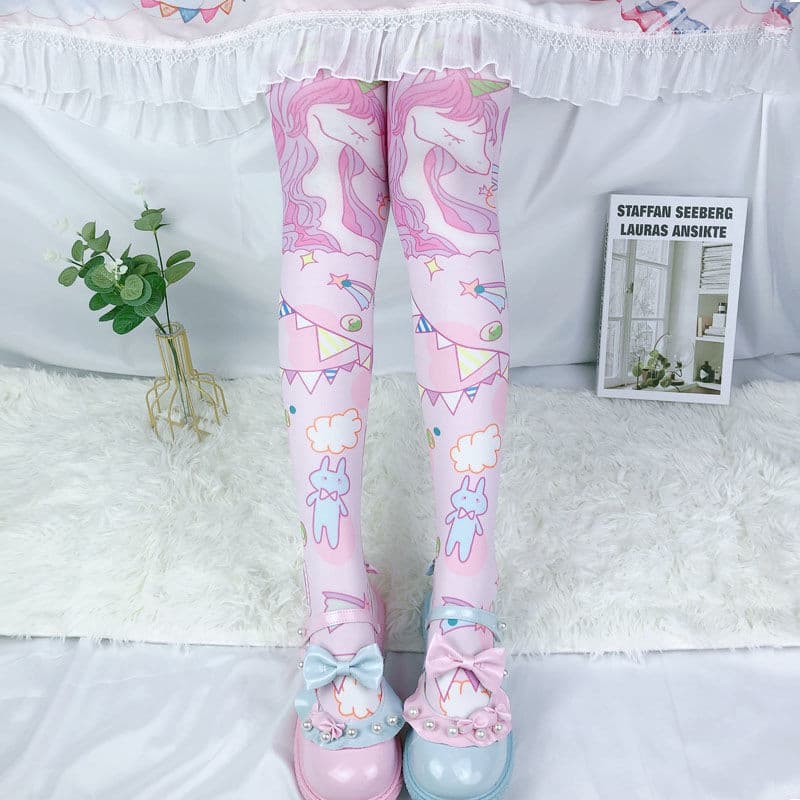 Meias lolita lolita japonesas fofas mais finas sobre o joelho meias cos Leggings meia-calça