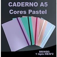 Caderno A5 CORES PASTEL  21X14 cm - sketchbook ou com pauta tipo moleskine