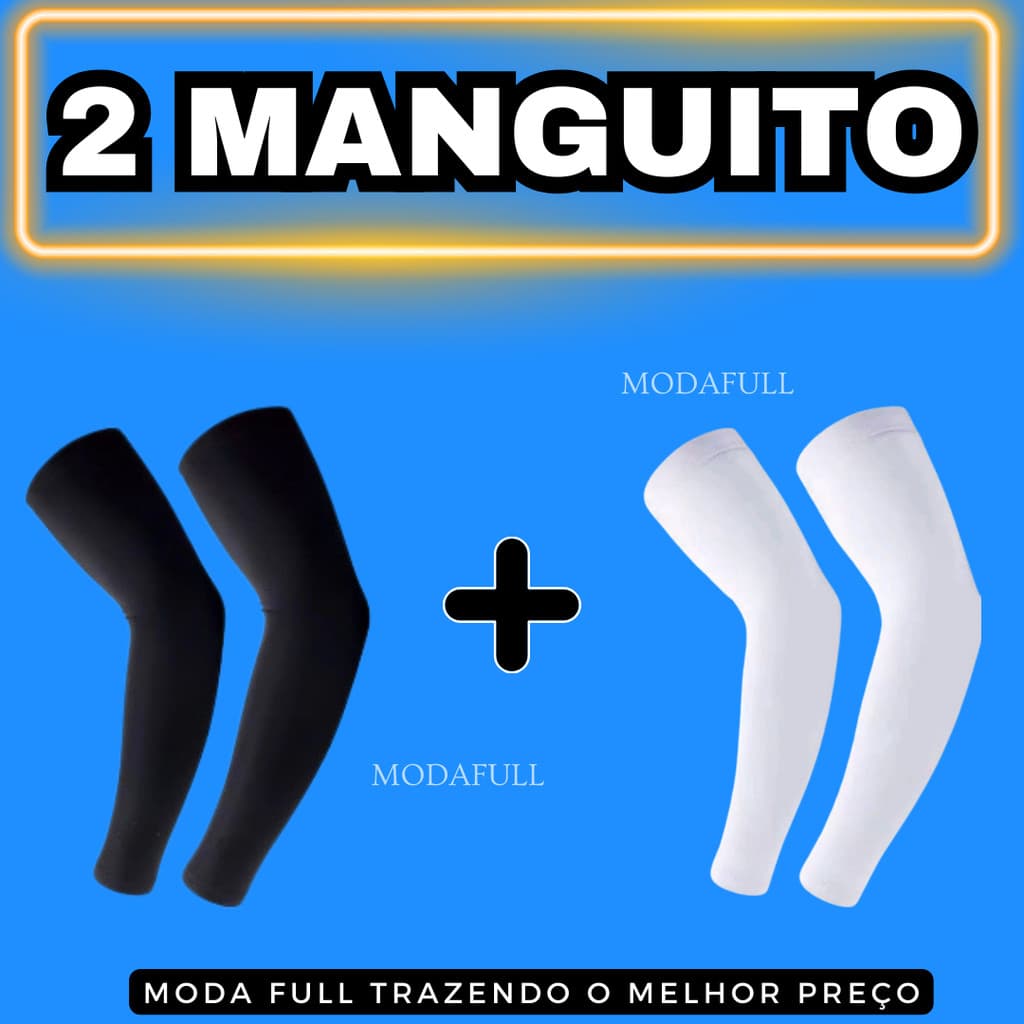 2 Pares de manguitos térmico proteção solar segunda pele