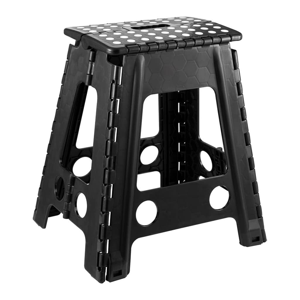 Banco Dobrável Banqueta Portatil 45cm Banco Plástico Multiuso Camping Pesca Até 150Kg