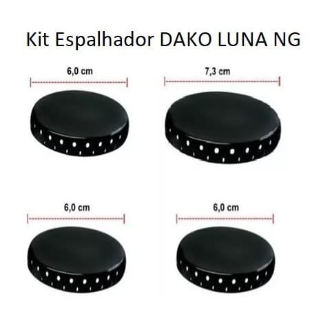 KIT com 04 Espalhadores DAKO Luna NG - (03 Pequenos + 01 Grande)