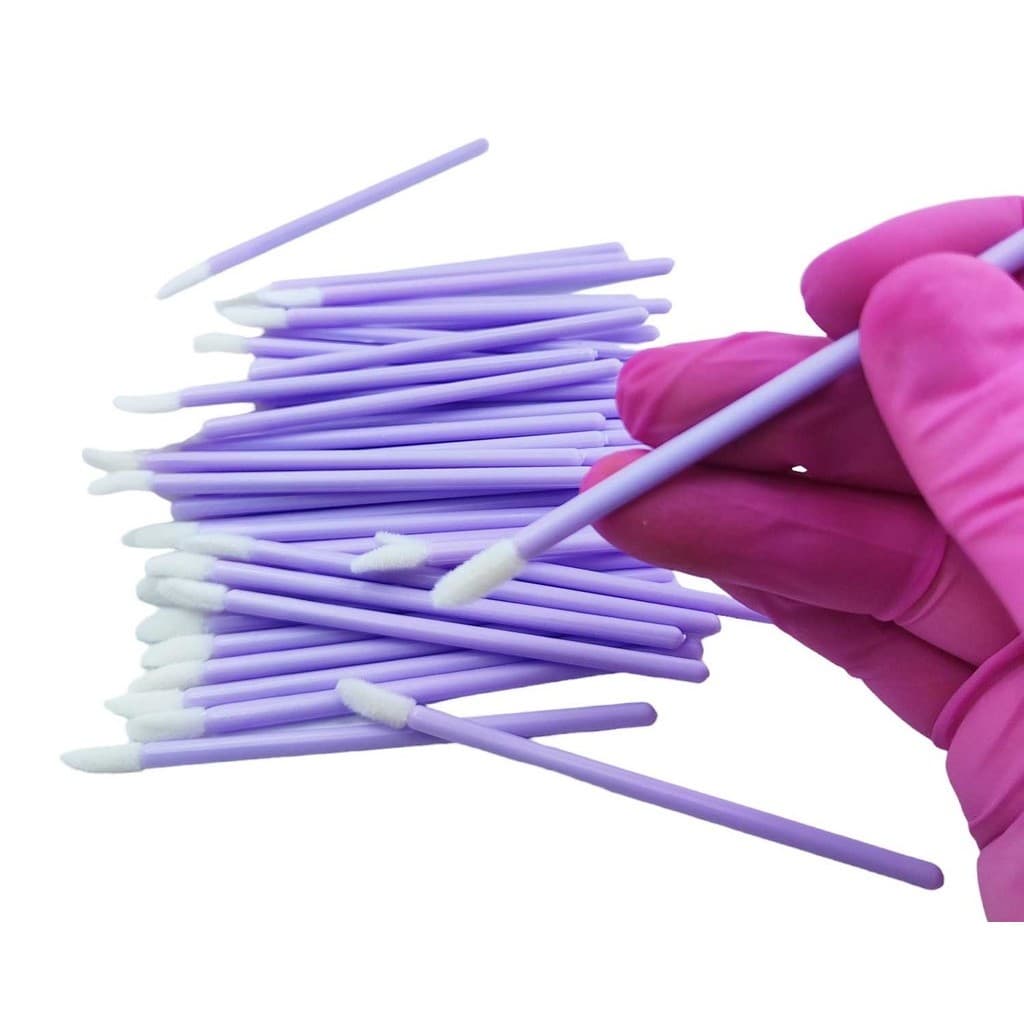 Pincel Aplicador de Batom e Gloss Descartável Lilás 100 unid