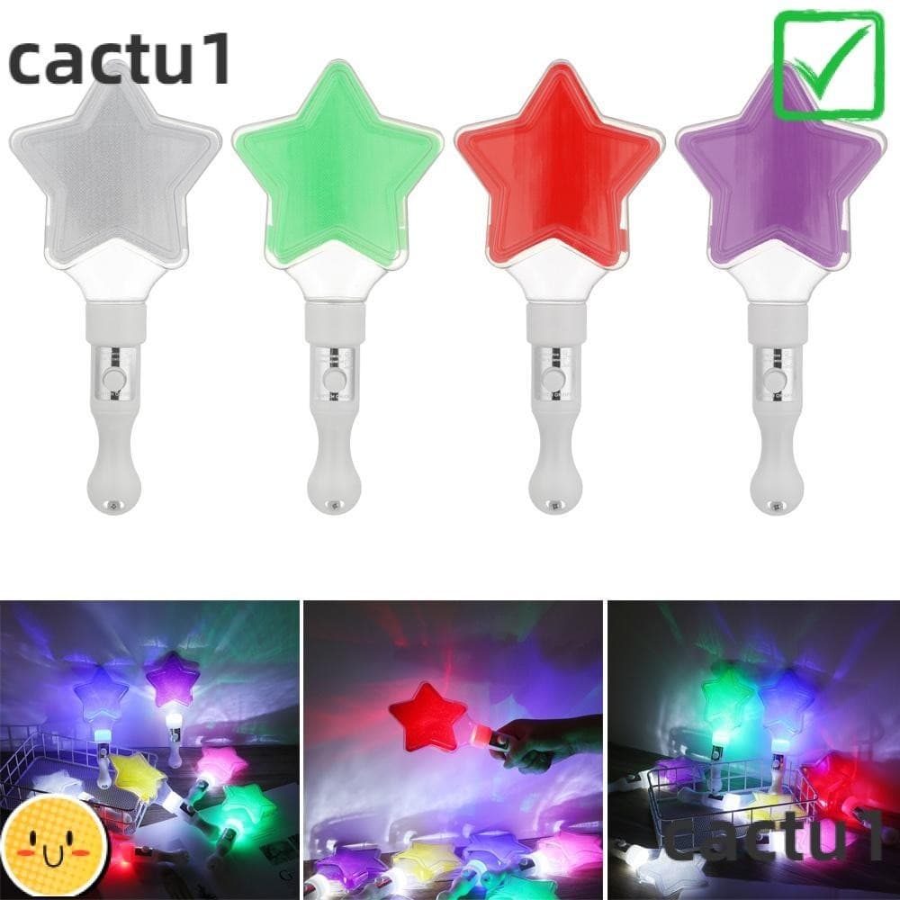 CACTU Bastão De Apoio Fluorescente De Festa Colorido Desempenho Estrela Da Lâmpada De Mão