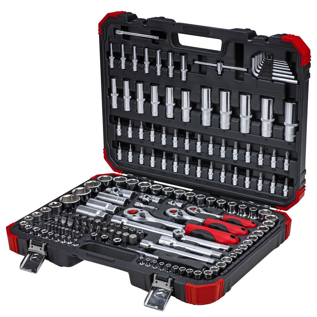 Jogo de Soquetes Sextavado 1/4" 3/8" 1/2" com 172 Peças Gedore Red com Maleta