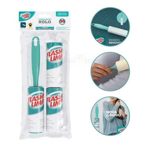 Rolo Adesivo tira pelo - Flash limp Original - ou refil