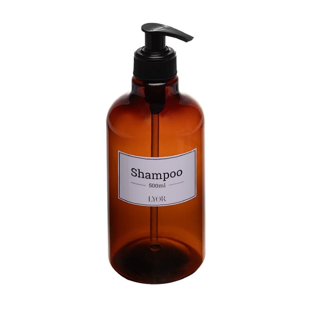 Porta Shampoo de Plastico C/ Pump 500ml Vintage Lyor