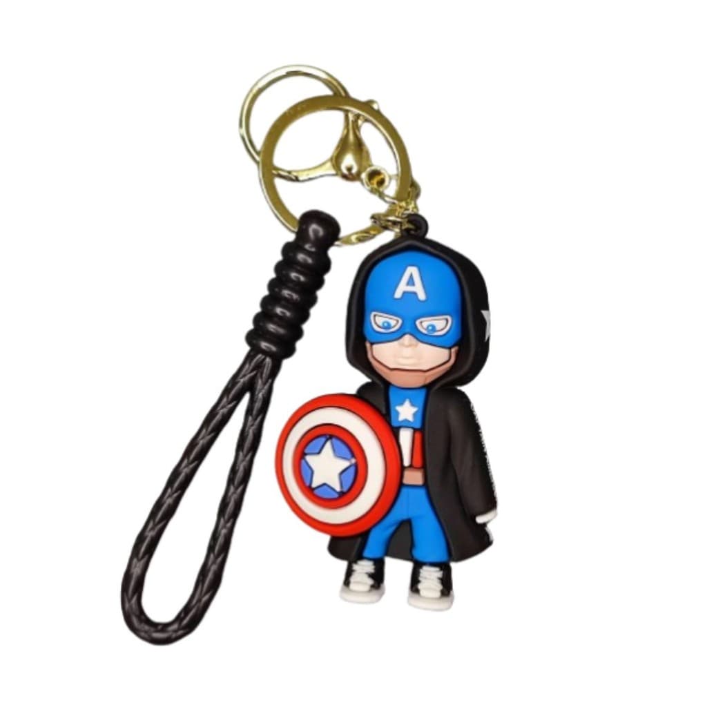 Chaveiro 3d Premium de Silicone do Capitão América Vingadores