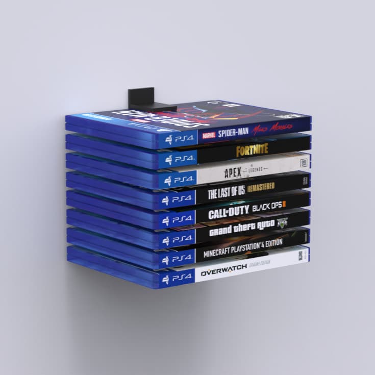 Suporte De Parede Para Jogos XBOX PS5 Ps4, Ps3 E Blu-ray Organizador