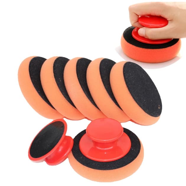 Espuma Aplicadora com Cabo Destacável, Aplicador de Cera e ou Silicone, Polimento Manual