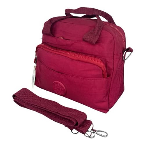 Bolsa Feminina De Nylon Transversal Resistente Impermeável 5 Divisórias