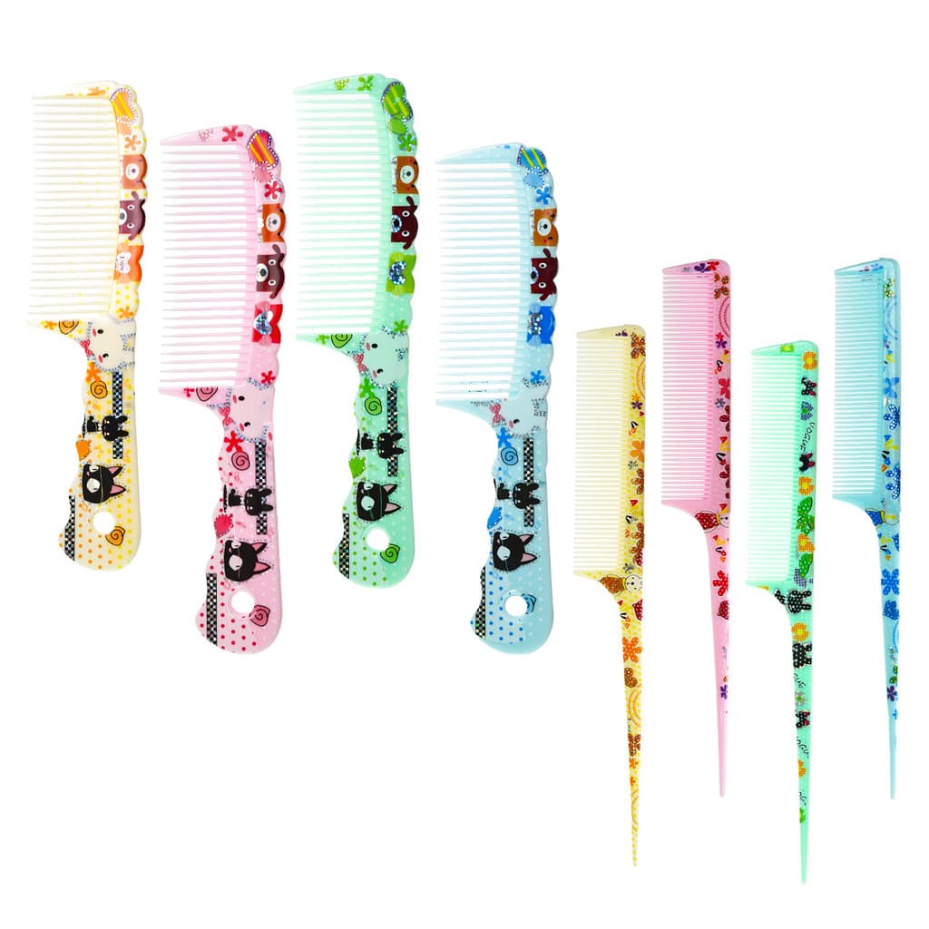 Pente De Cabelo Estampado Kit Com 2 Unidades
