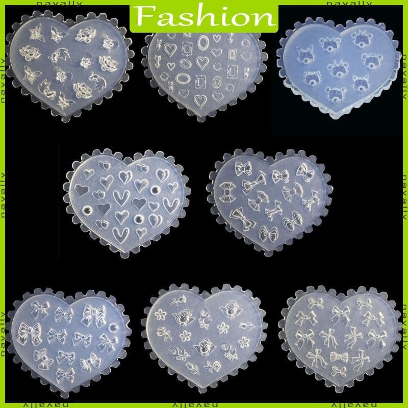 nava Art Mold Silicone Molde Cabochão Decorativo Para Designs Unhas