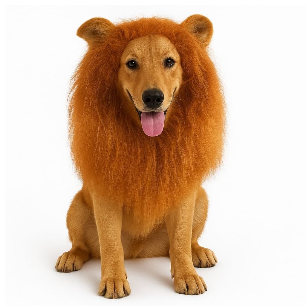 Juba de Leão para Cachorro Gato Pet Roupa Fantasia Festa Interativo Divertido Elástico Ajustável