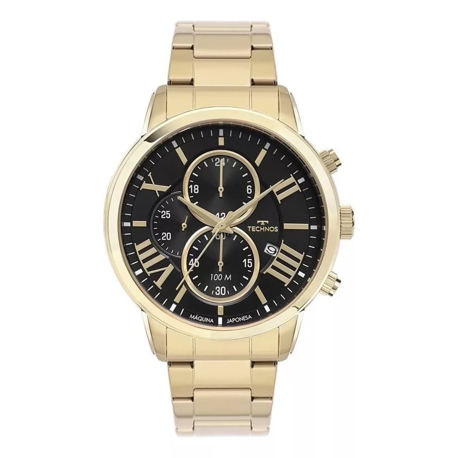 Relógio Technos Masculino Dourado Js15emu/1d Original + Nota fiscal
