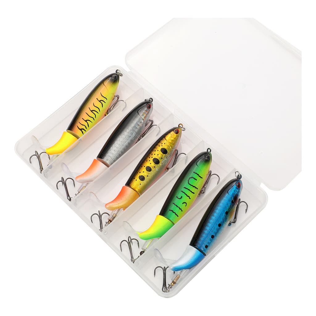 Kit 5 Iscas Artificiais Whopper Plopper Superfície Tucunaré