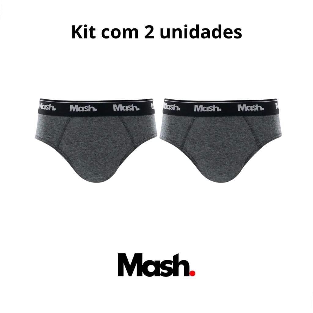 Kit 2 Cuecas Slip Infantil Mash Sortido Algodão Confortável